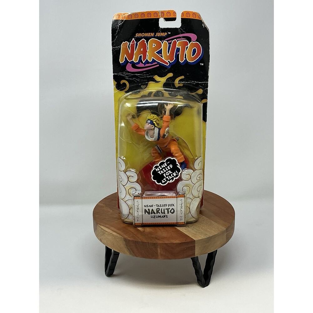 2002 MATTEL SHONEN JUMP NARUTO; NINE-TAILED FOX ATTACK NARUTO UZUMAKI FIGURE NOS